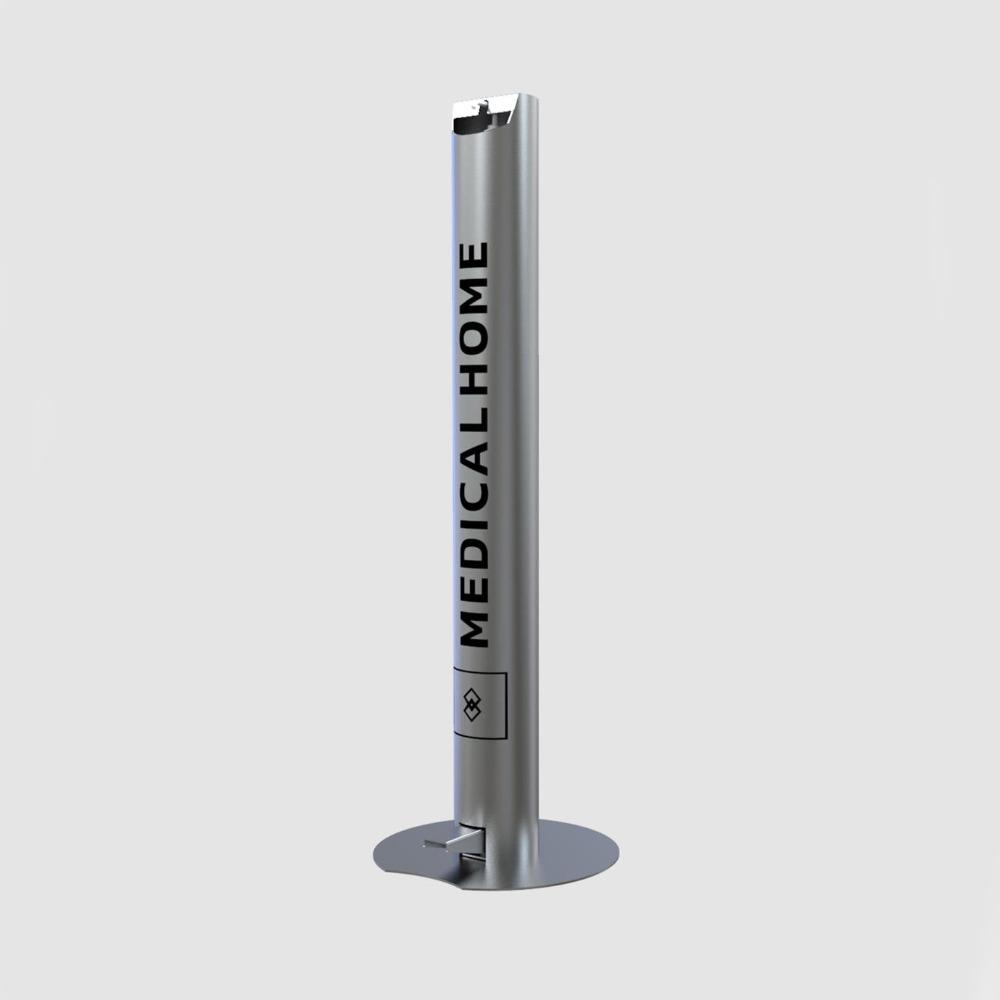 Stainless Steel Contactless Hand Disinfectant 'TUBE' Totem